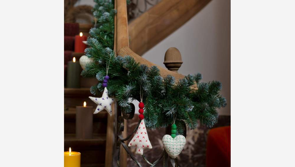 Decoração de Natal - Árvore de feltro para pendurar