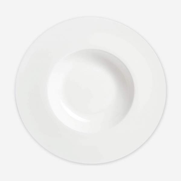 Assiette à risotto en porcelaine - 30 cm - Blanc