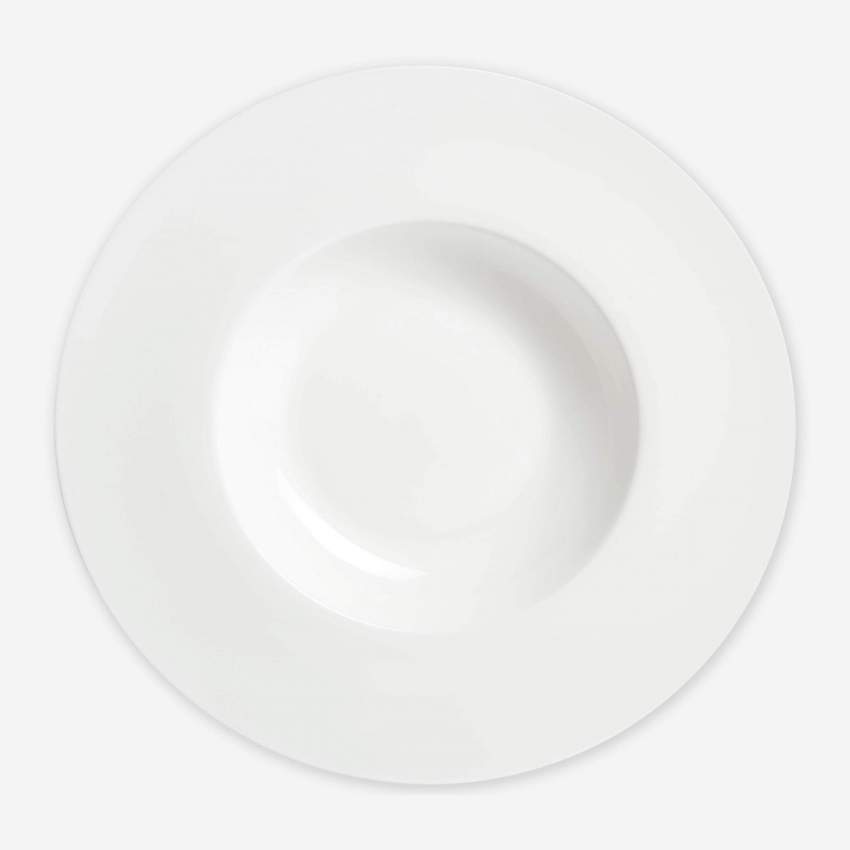 Prato de risoto de porcelana - 30 cm - Branco