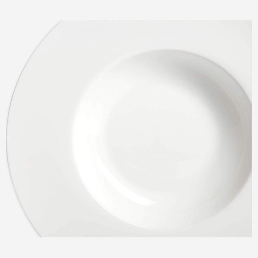 Assiette à risotto en porcelaine - 30 cm - Blanc