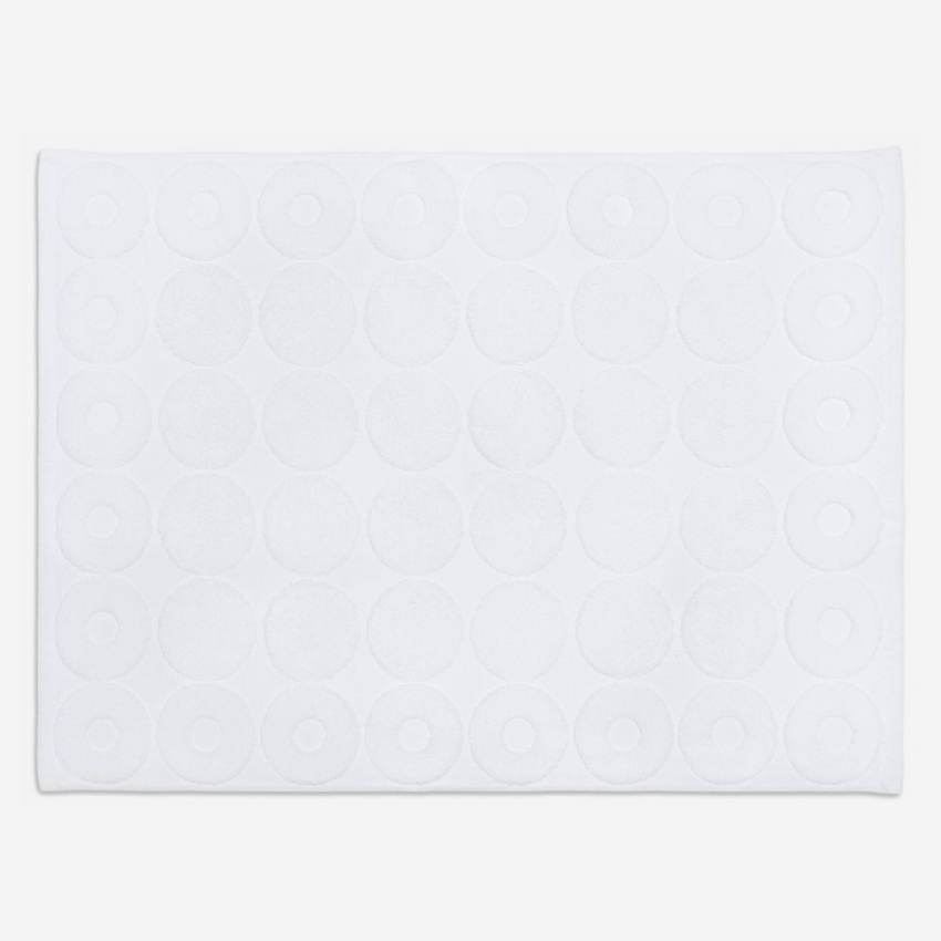 Badematte aus Baumwolle - 60 x 80 cm - Weiß
