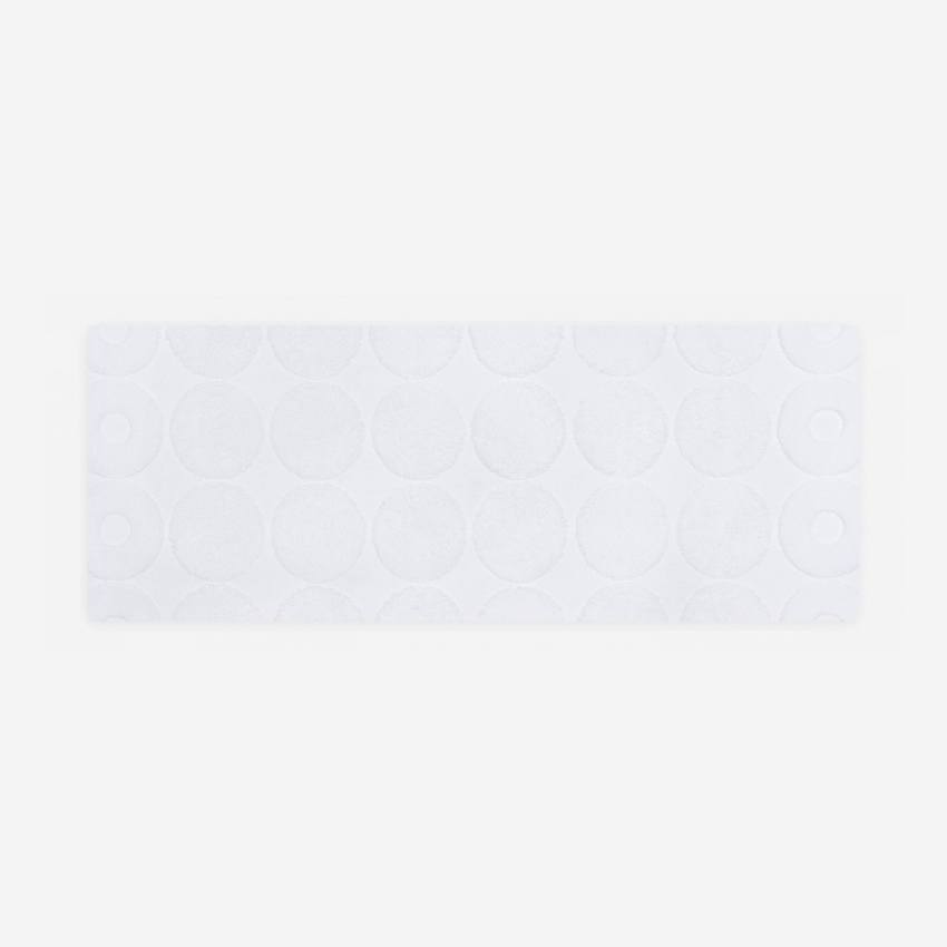 Alfombra de baño de algodón - 60 x 80 cm - Blanca