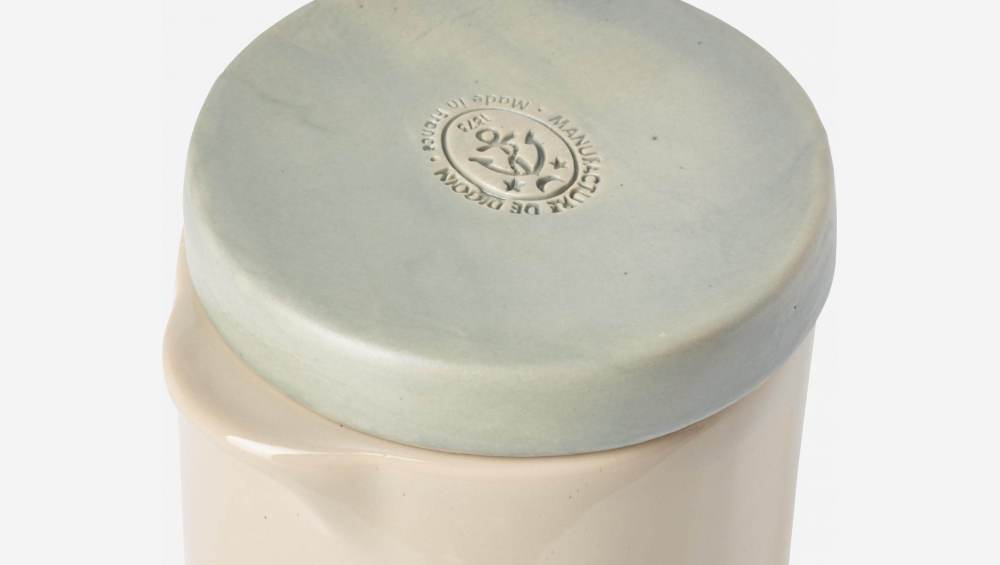 Caja decorativa de cerámica - 9,5 x 11,5 cm - Verde