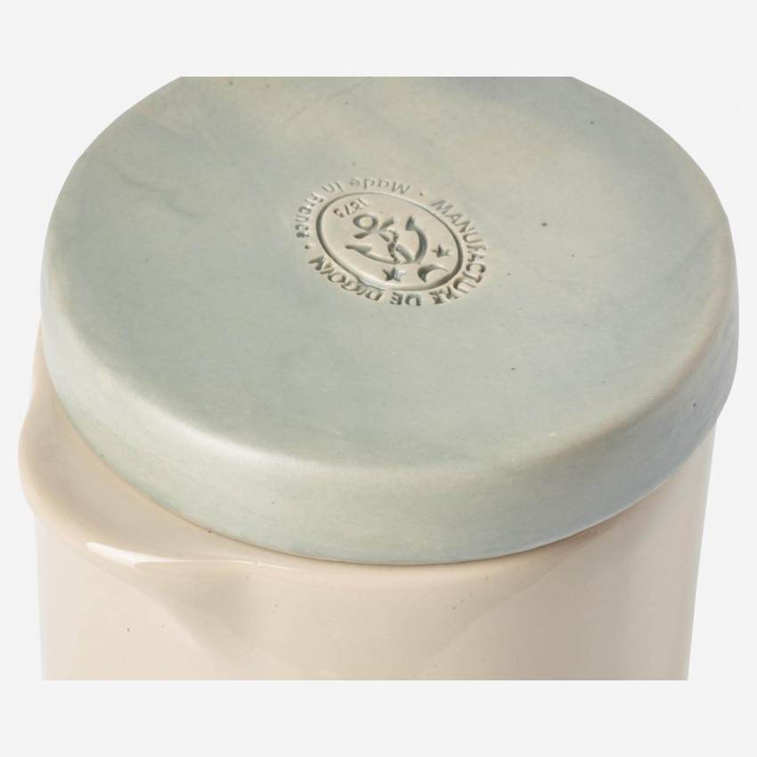 Caja decorativa de cerámica - 9,5 x 11,5 cm - Verde