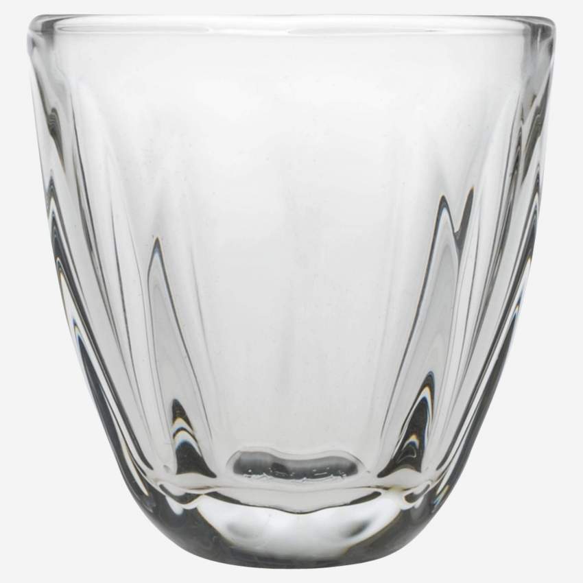 Vaso bajo de vidrio - Transparente - Design by Christian Ghion