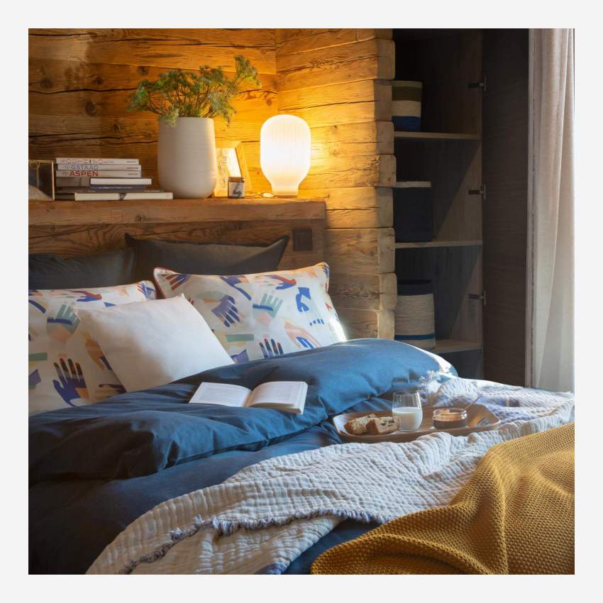 Bettbezug aus Baumwolle - 240 x 260 cm - Nachtblau