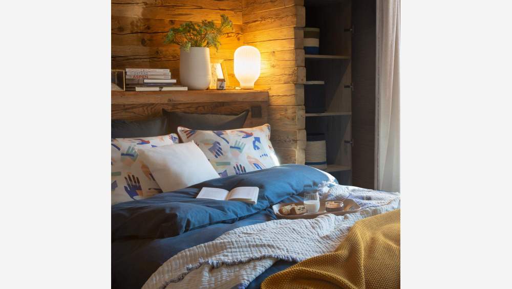 Bettbezug aus Baumwolle - 220 x 240 cm - Nachtblau