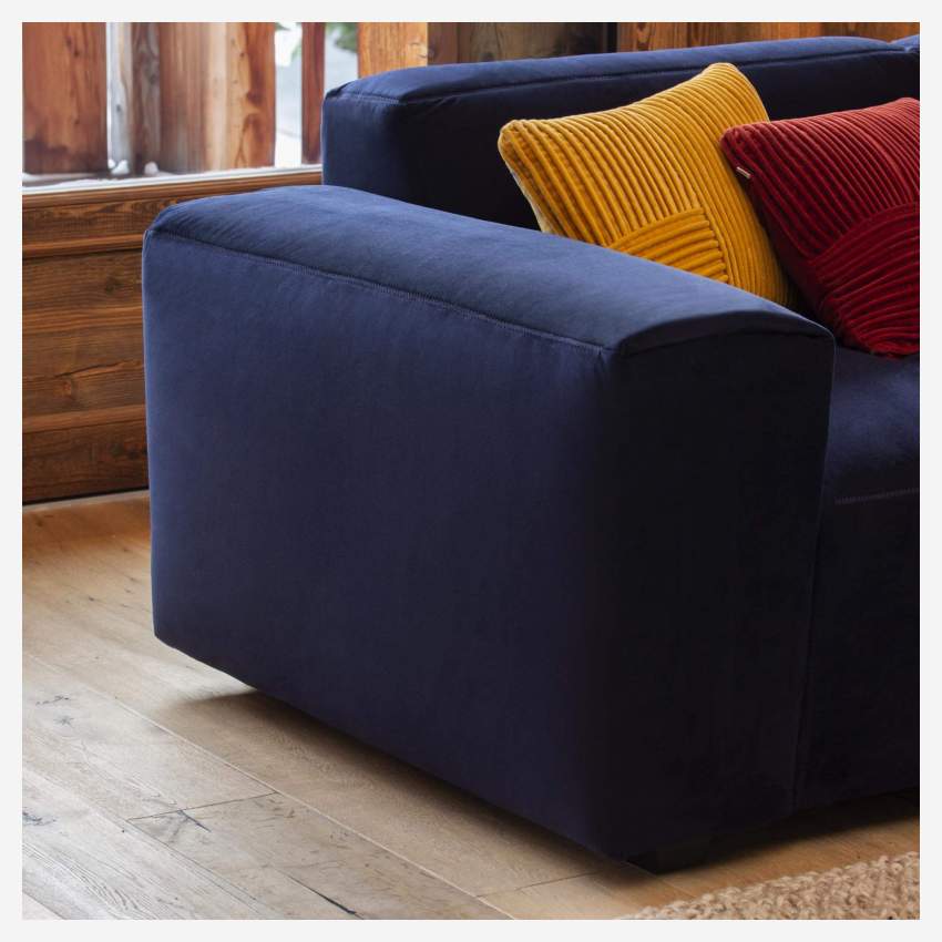 2-Sitzer Sofa aus Samt - Tintenblau