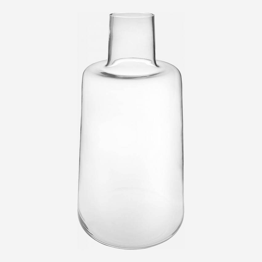 Vase en verre soufflé - 22 x 40 cm - Transparent