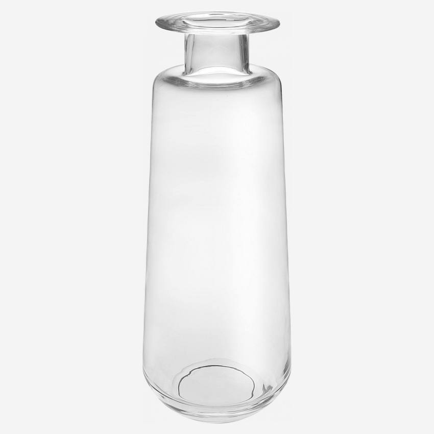 Vaso in vetro soffiato - 19.5 x 50 cm - Trasparente