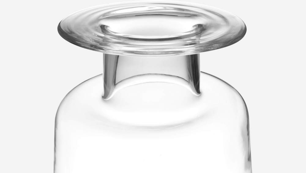 Vase en verre soufflé - 19,5 x 50 cm - Transparent