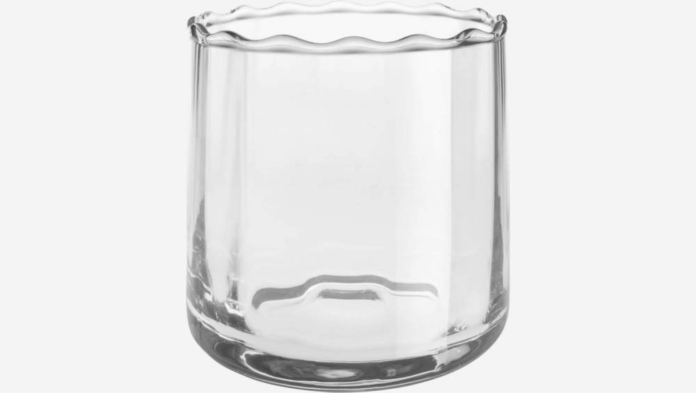 Vase en verre soufflé - 10 x 10 cm - Transparent
