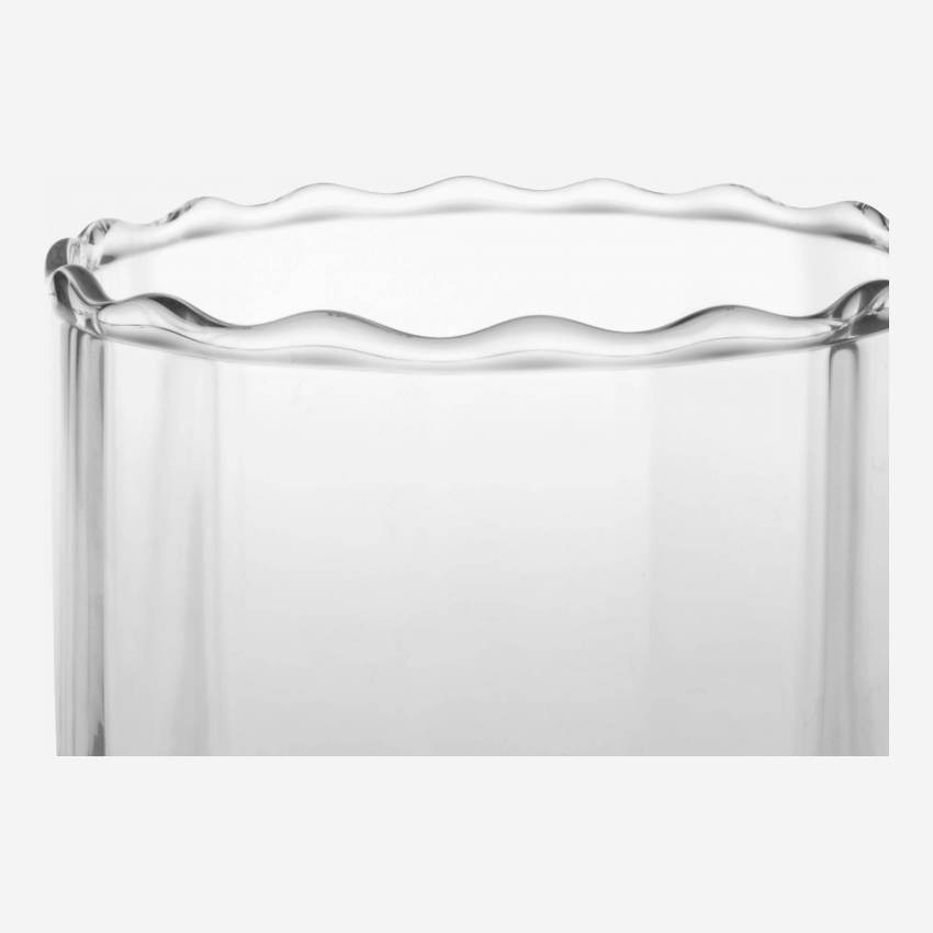 Vase aus Glas - 10 x 10 cm - Transparent