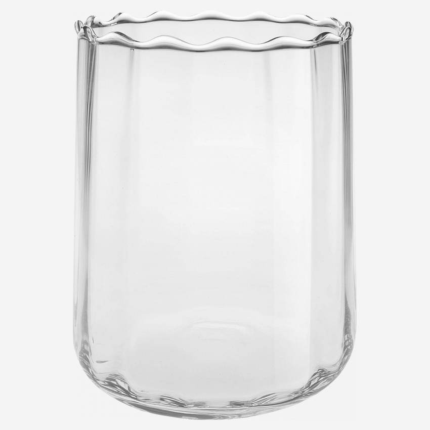Vase aus Glas - 15 x 18 cm - Transparent