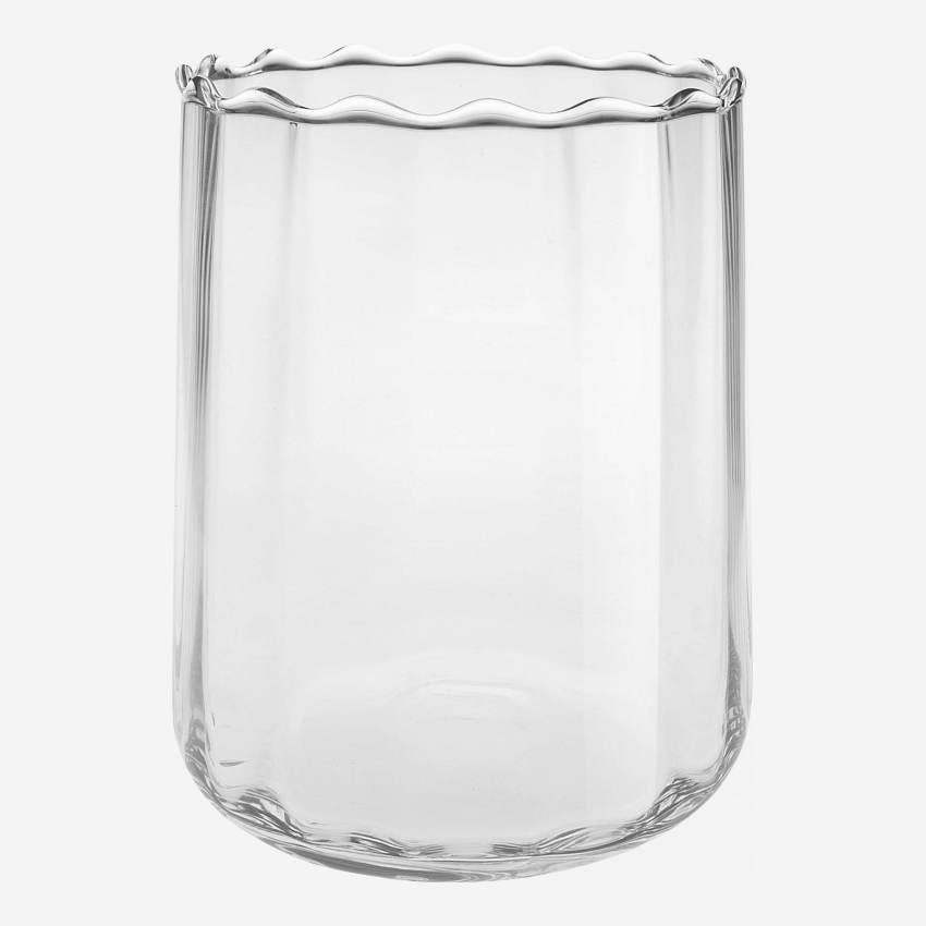 Jarra em vidro soprado - 15 x 18 cm - Transparente