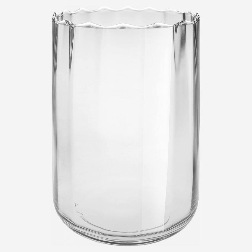 Jarra em vidro soprado - 19,5 x 26,5 cm - Transparente