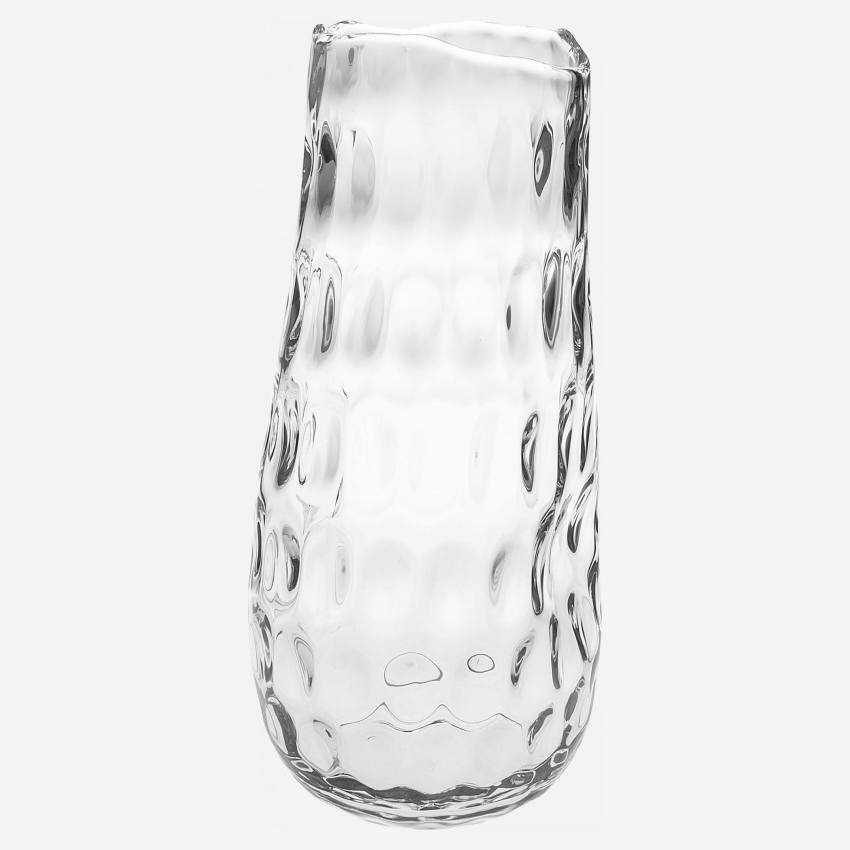 Vase en verre soufflé - 14,5 x 30 cm - Transparent