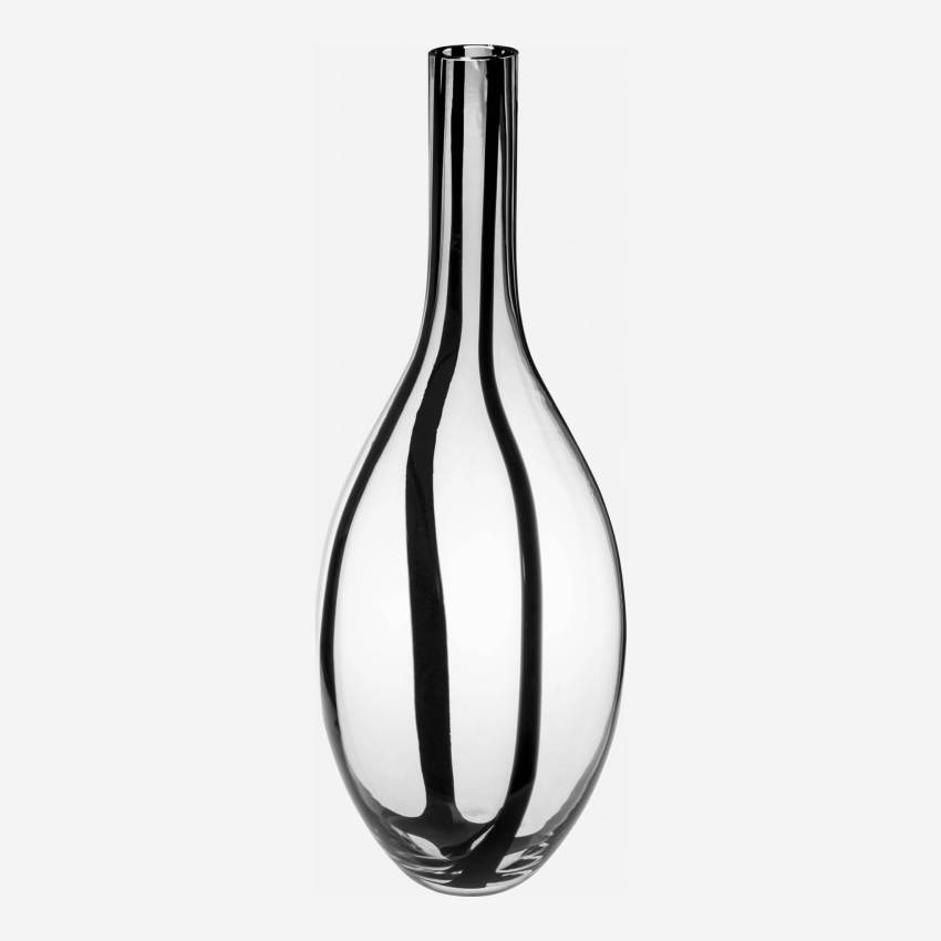 Vase en verre  soufflé - 20 x 53 cm - Transparent