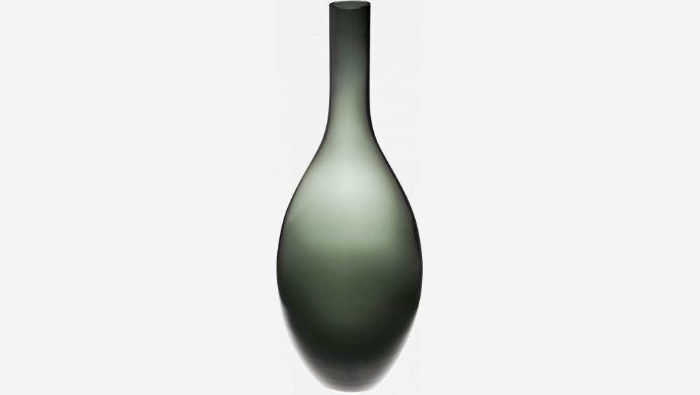 Vase en verre soufflé - 53 x 20 cm - Gris fumé