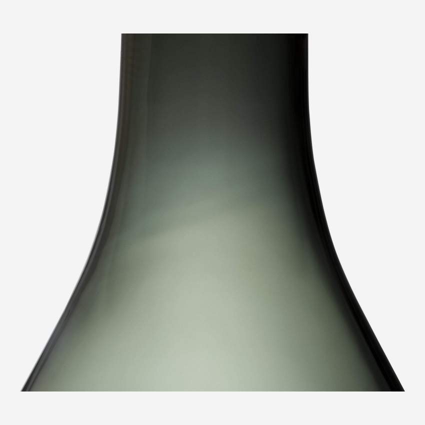 Vase aus mundgeblasenem Glas - 53 x 20 cm - Rauchgrau