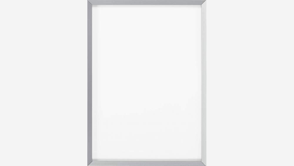 Marco de fotos de aluminio - 21 x 30 cm - Plateado