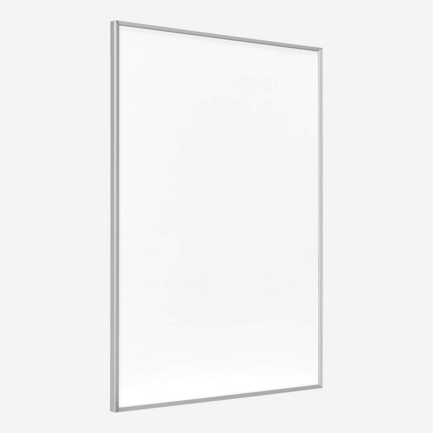 Cornice da muro in alluminio - 60 x 80 cm - Argento