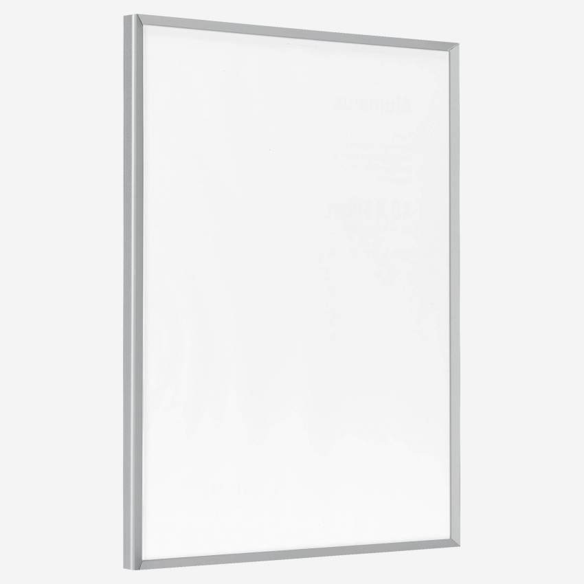 Cornice da muro in alluminio - 40 x 50 cm - Argento