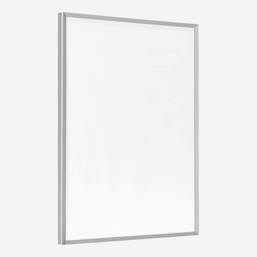 Cornice da muro in alluminio - 40 x 50 cm - Argento