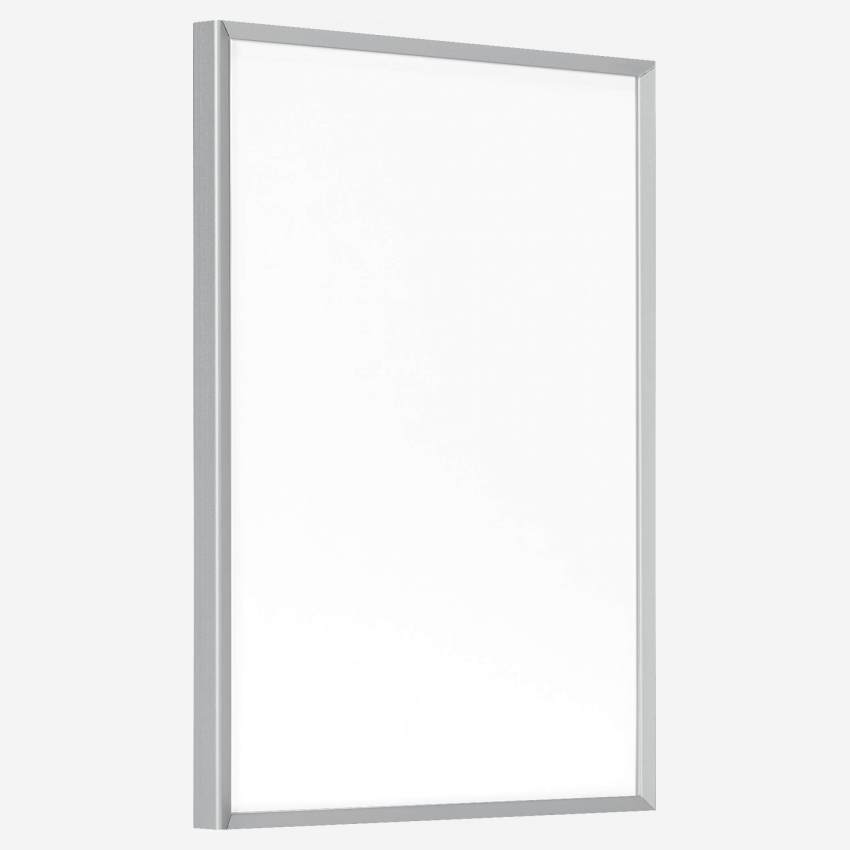 Cornice a muro in alluminio - 30 x 40 cm - Argento