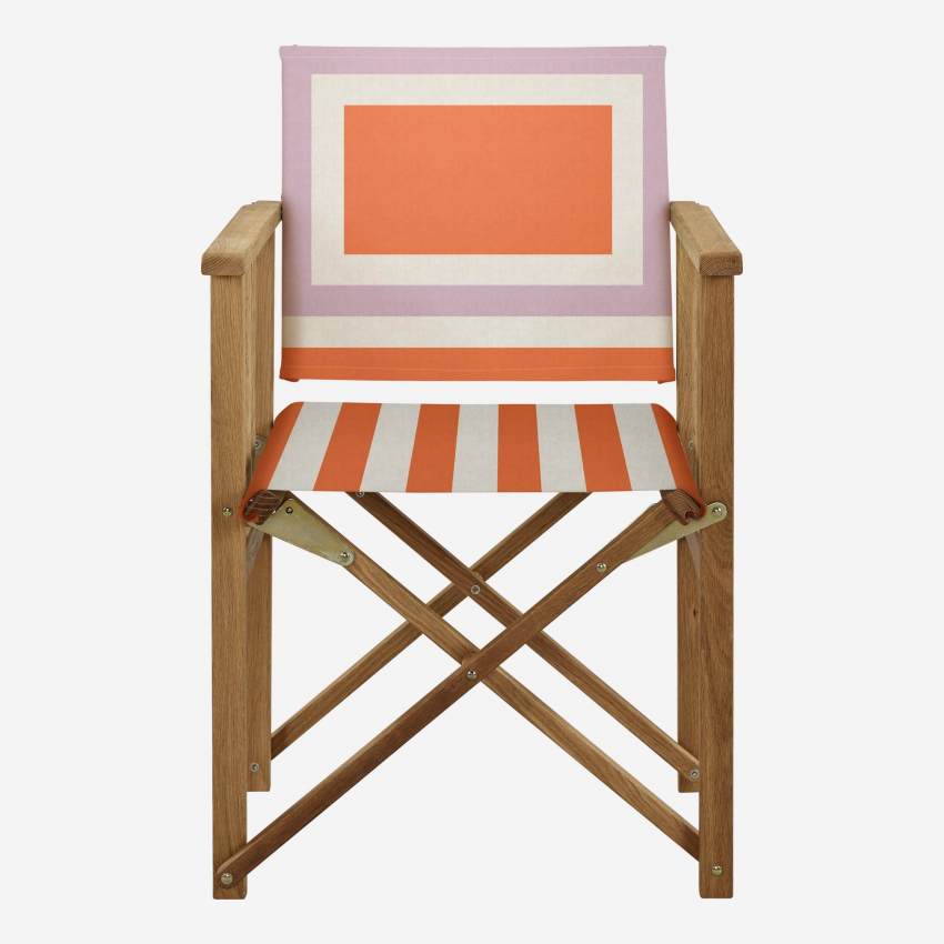Tela de algodón para silla plegable - Estampado Unico naranja by Floriane Jacques