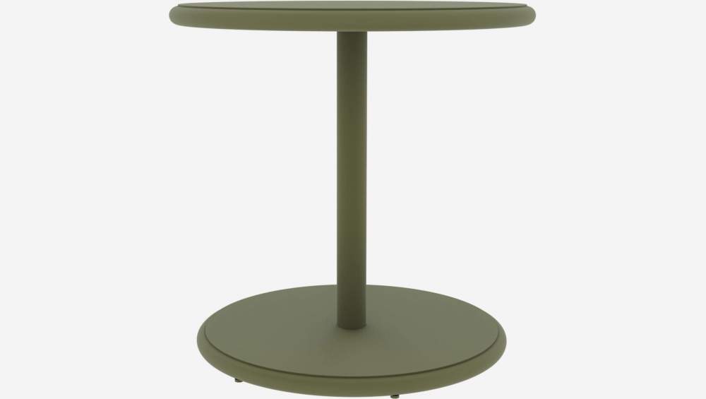 Tavolo da appoggio rotondo in alluminio - Verde cachi