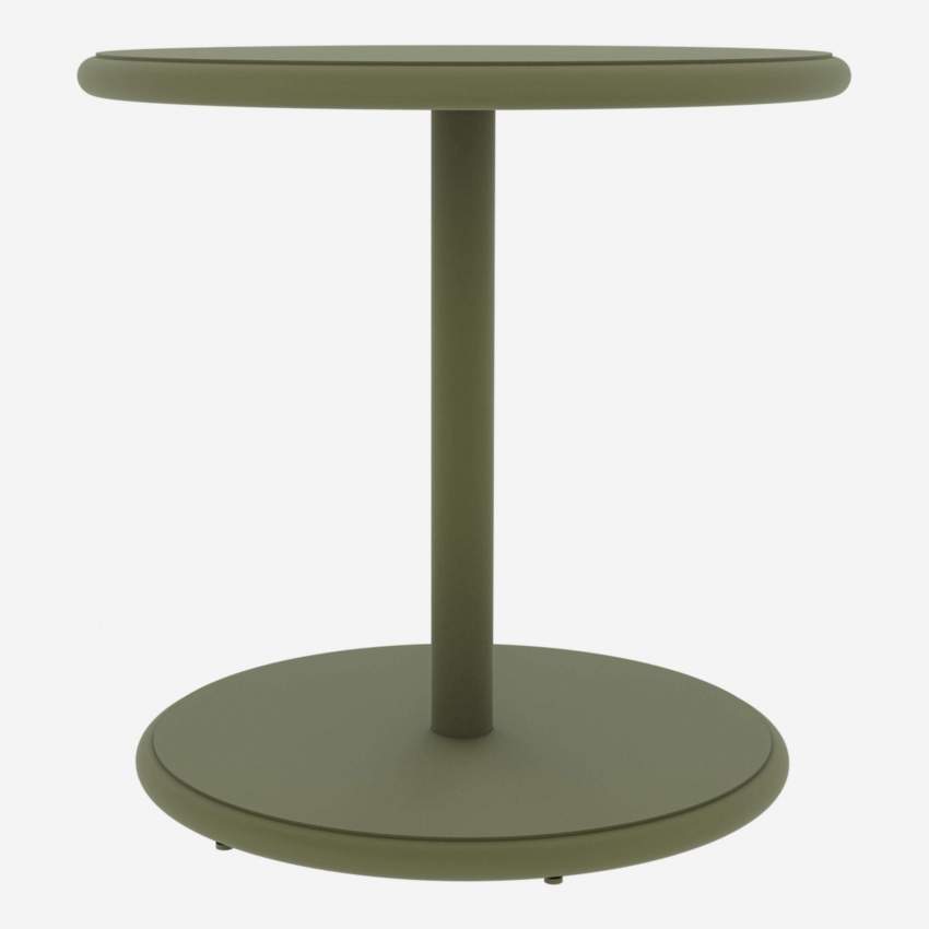 Table d’appoint ronde en aluminium – Vert kaki
