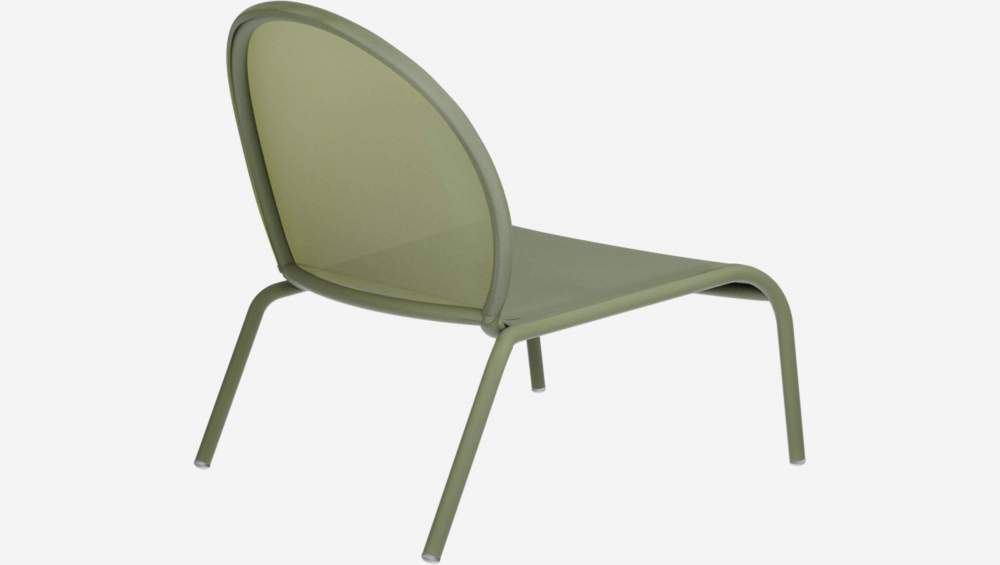 Sedia lounge in alluminio e textilene - Khaki