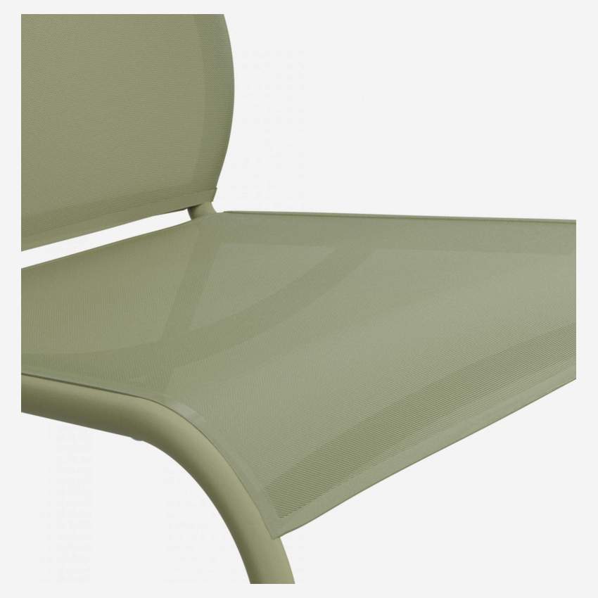 Lounge-Stuhl aus Aluminium und Textylen - Khakigrün