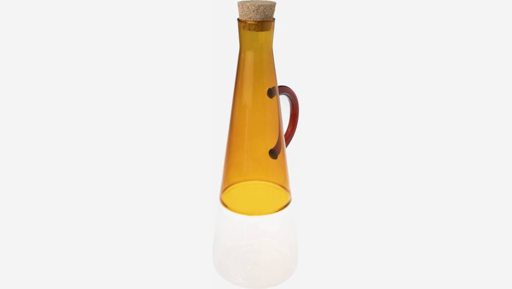 Ölflasche aus Glas - Bernsteinfarben