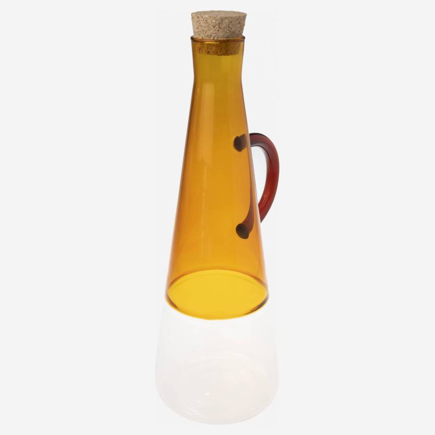 Ölflasche aus Glas - Bernsteinfarben