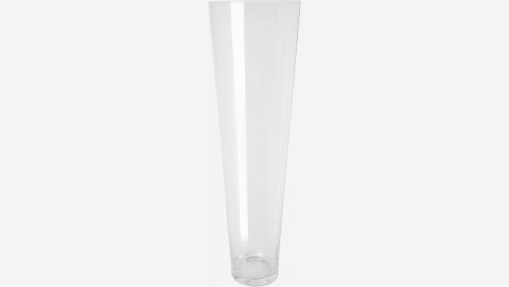 Jarra cónica em vidro - 24 x 80 cm - Transparente