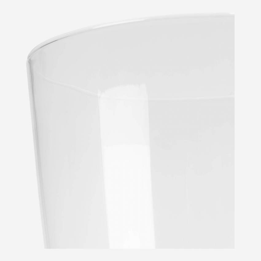 Vase conique en verre - 24 x 80 cm  - Transparent