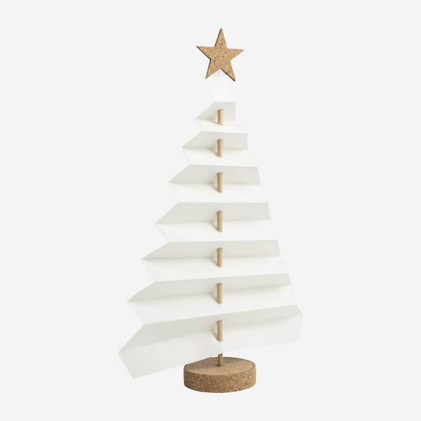 Decoração de Natal - Árvore de papel para pousar - Branco