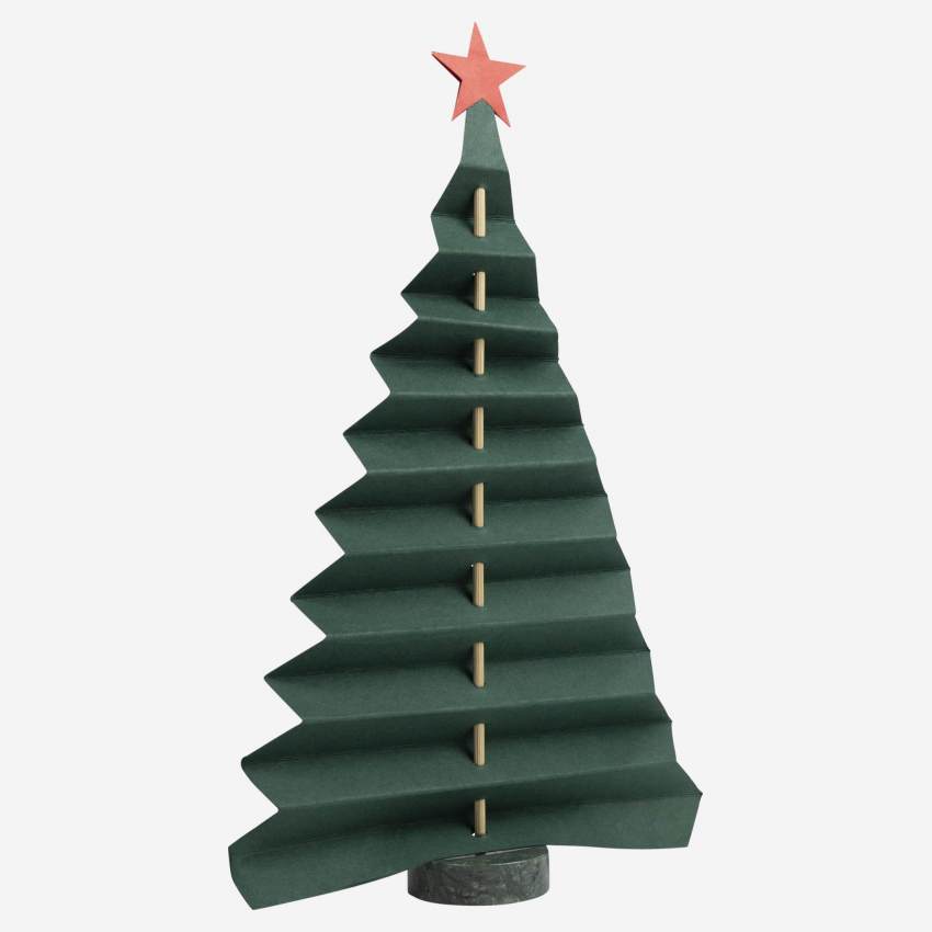 Decoración de Navidad - Abeto de papel - Verde oscuro