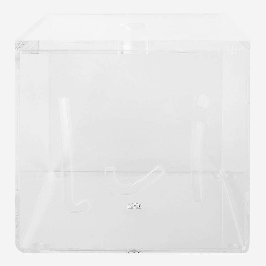Box aus Acryl - 14 x 14 x 12,5 cm - Transparent