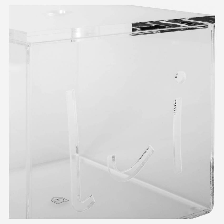 Boîte en acrylique - 14 x 14 x 12,5 cm - Transparent