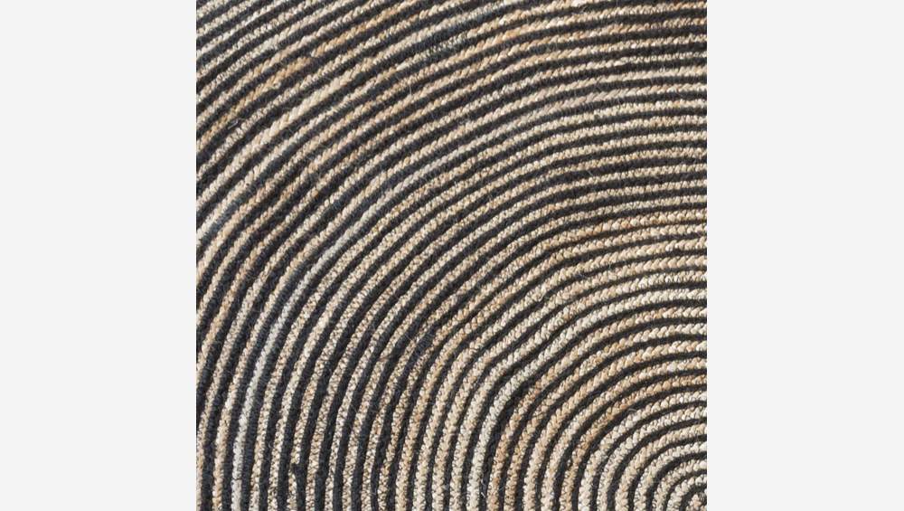 Teppich aus Jute - 160 cm - Schwarz