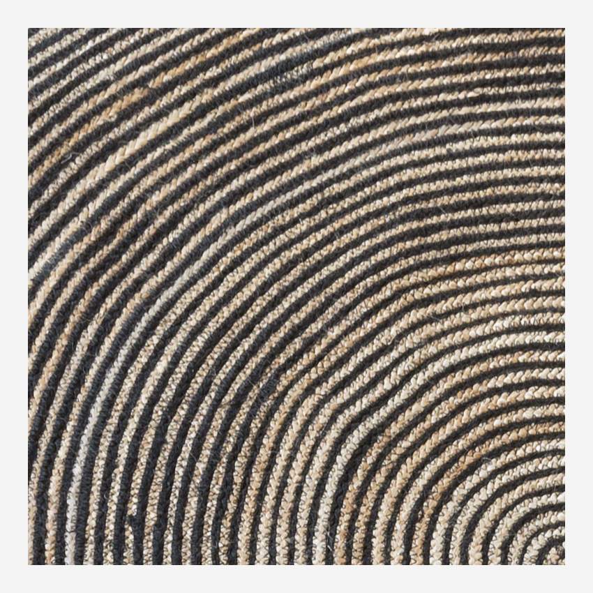 Teppich aus Jute - 160 cm - Schwarz