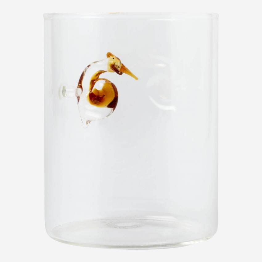 Vaso de vidrio con caracol - Transparente