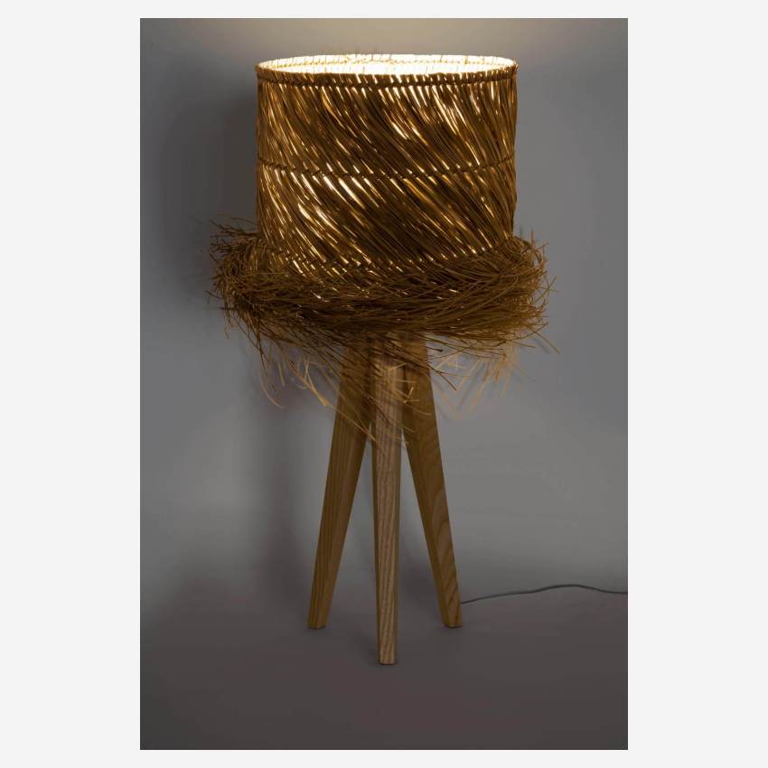 Lampenschirm aus Mendong-Gras - 30 x 35 cm - Natur