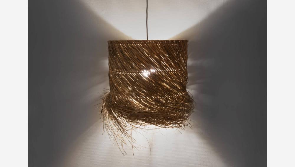 Lampenschirm aus Mendong-Gras - 50 x 45 cm - Natur
