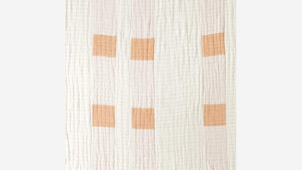 Plaid de algodón - 130 x 170 cm - Naranja
