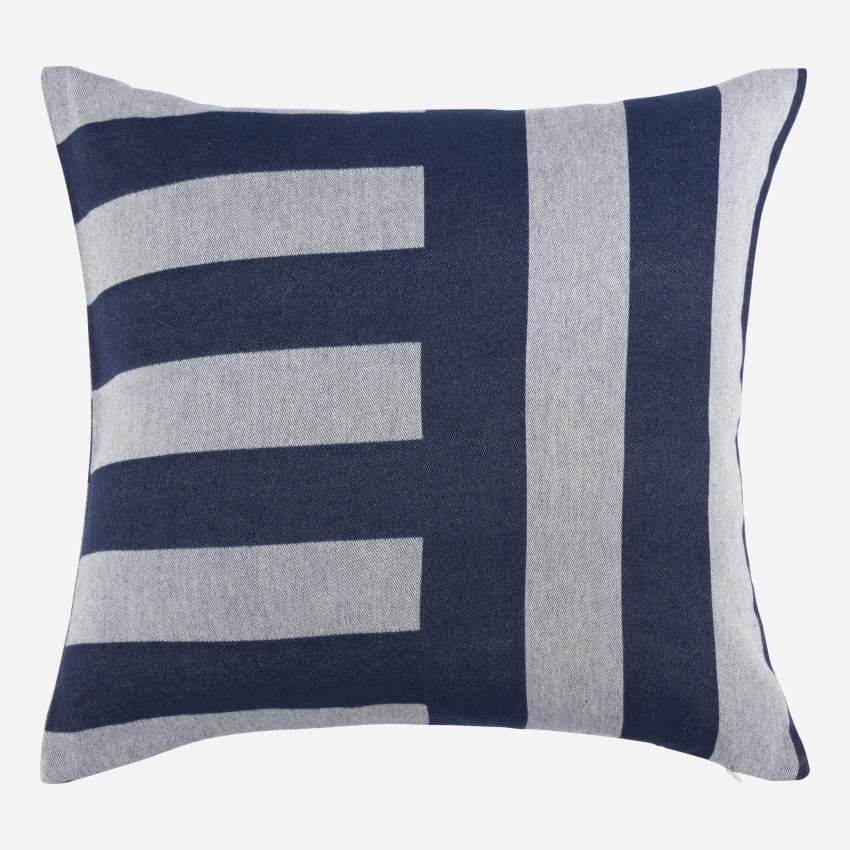 Cuscino in cotone - 45 x 45 cm - Blu
