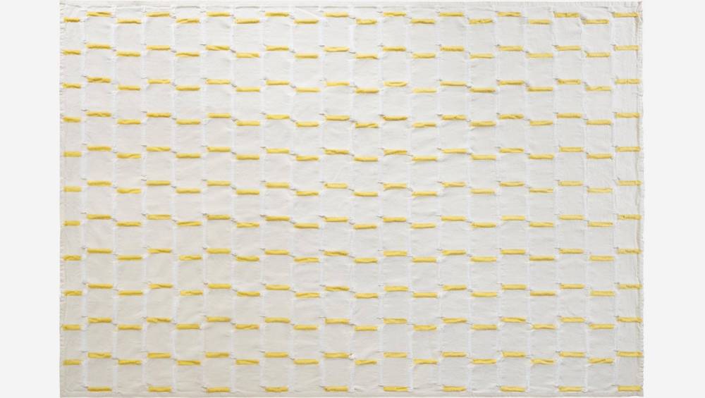 Colcha em algodão - 230 x 260 cm - Amarelo